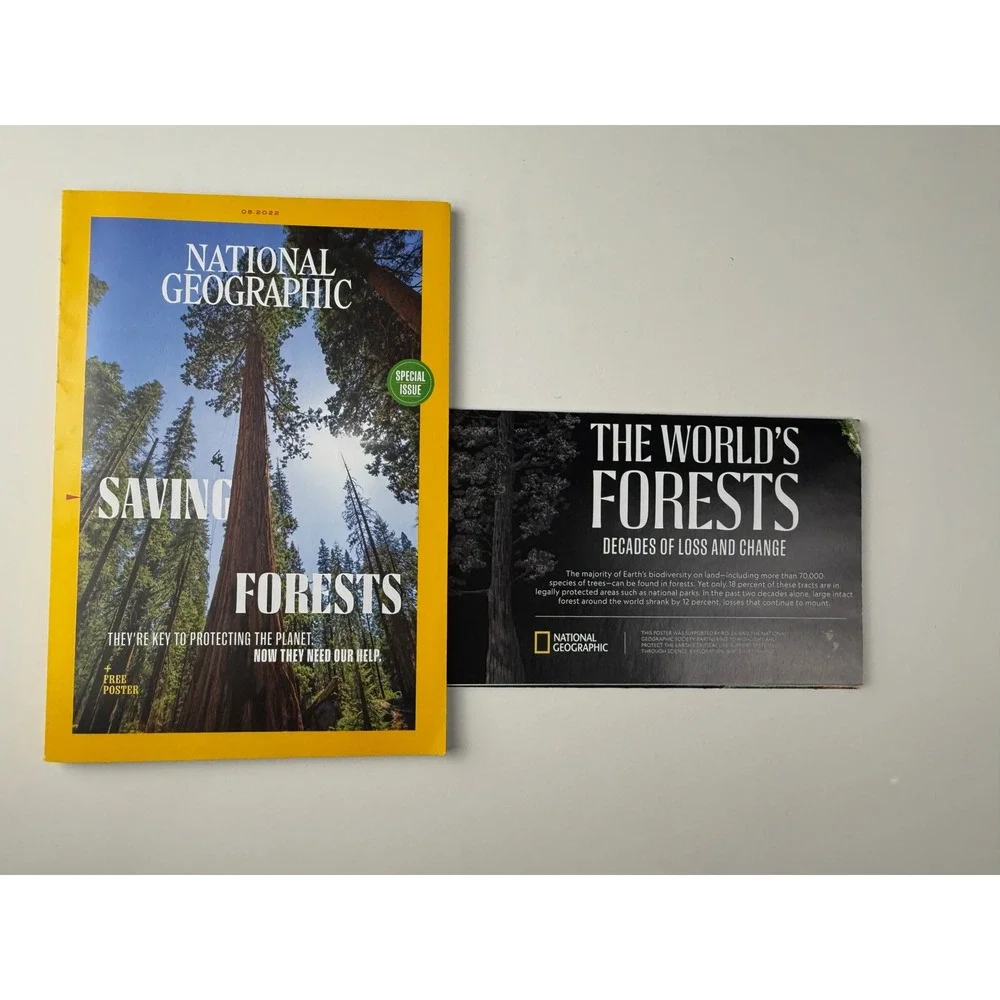 National Geographic May 2022 Saving Forests Special Issue with Poster